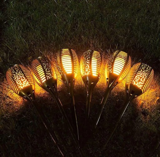 LED solárna lampa Fire Effect FLAME TORCH