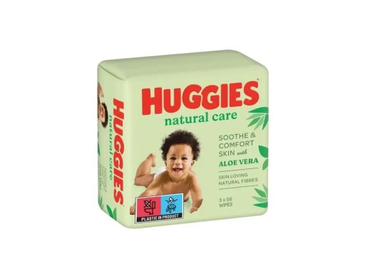 HUGGIES NAT CARE 2+1 VLHČENÁ ŠATKA 3X56KS