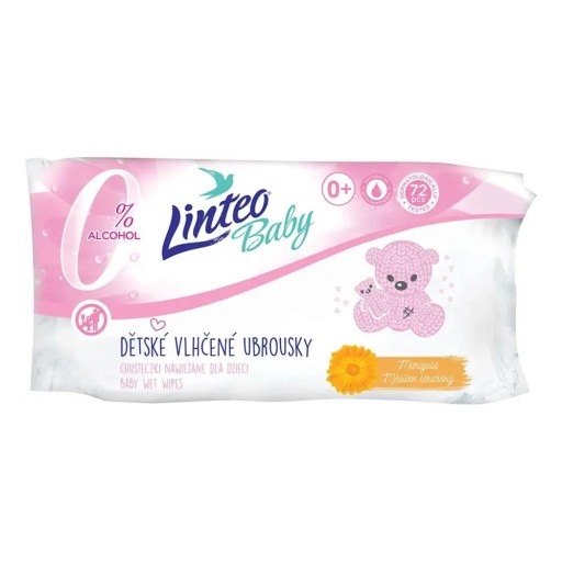 LINTEO VLHČENÉ UBROUSKY PRE DETI 72 KS