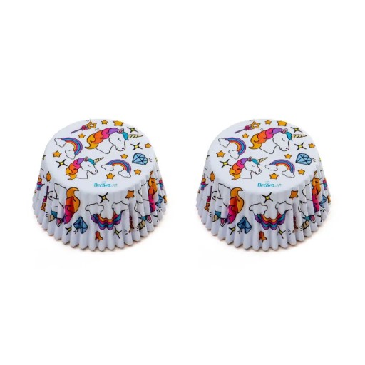 WHITE UNICORN košíčky na muffiny 50x32mm 36 ks Jednorožec