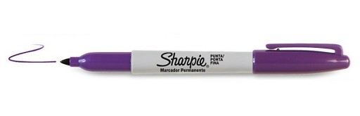 Sharpie permanentný ZNAČOVAČ, FIALOVÝ, jemne píšuci, FAREBNÝ FLEXIBILNÝ KMEŇ