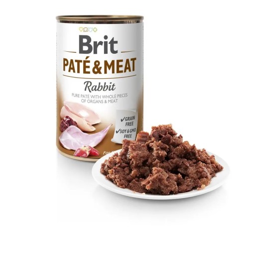 Brit Paté Meat Rabbit Mokré krmivo pre psov Králik 400g