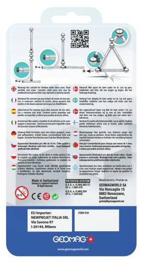 Magnetické bloky Geomag Pro-L Compass Kompas 7el G016
