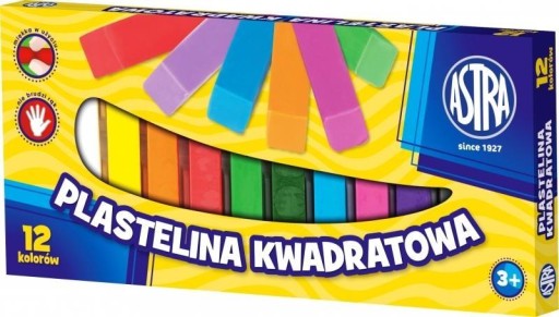Plastelína 12 farieb hranatá Astra