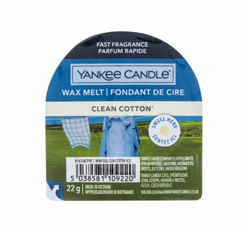 Vosk s vôňou Yankee Candle Clean Cotton
