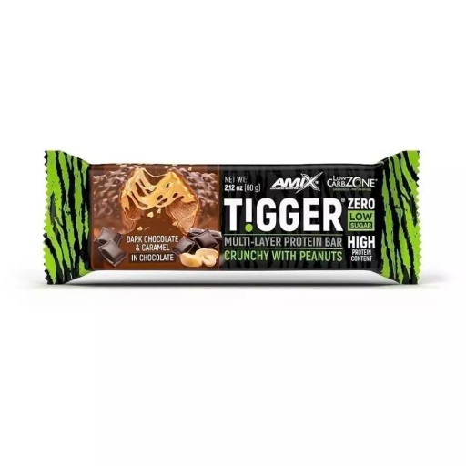 AMIX TIGGER ZERO MULTI-LAYER PROTEIN BAR 60g Čokoláda - karamel