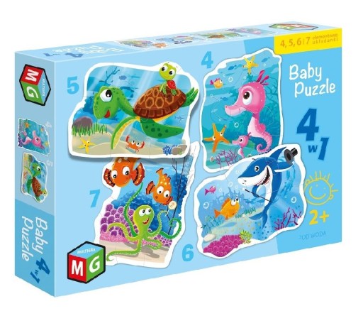 BABY PUZZZLE 4 V 1 POD VODOU OD 4 MESIACOV