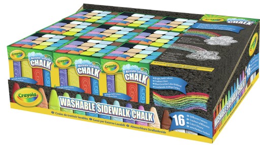 Umývateľné chodníkové kriedy 16 farieb Crayola