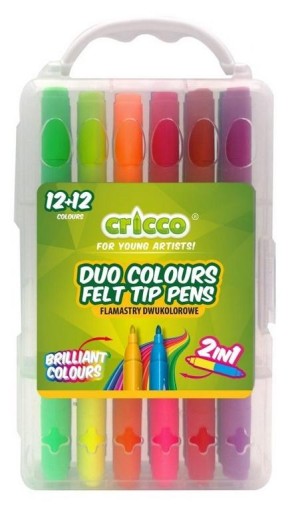 CRICCO obojstranné fixky 12 24 farieb