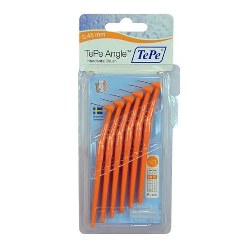 TePe Uhlové čističe rúr 0,45 mm ORANŽOVÁ veľ. 1