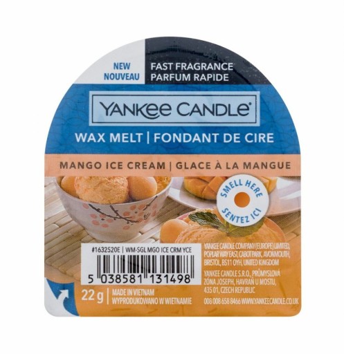 Yankee Candle Scented Wax Mango Ice cream