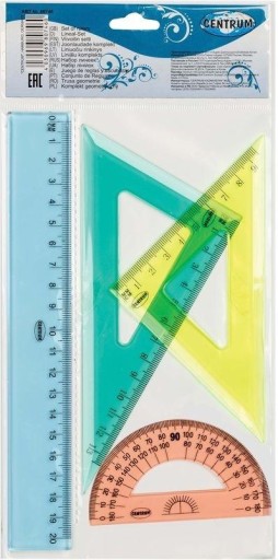 Súprava geometrického pravítka 20 cm súprava štvorcov uhlomer
