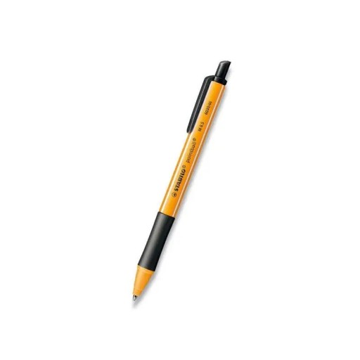 STABILO POINTBALL 6030/46 BLACK výsuvné guľôčkové pero s klipom