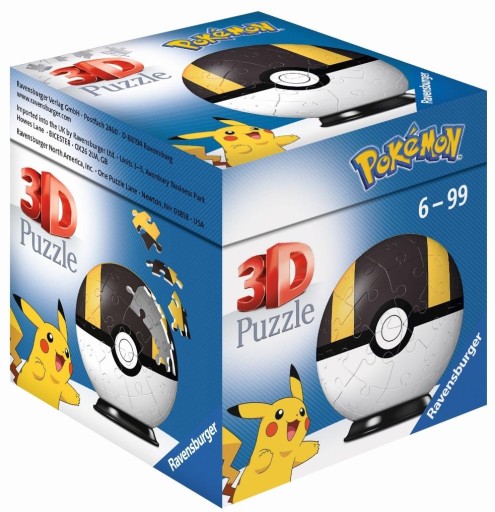Puzzle 54 dielikov 3D Ball, Pokémon čierny