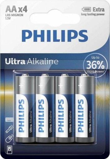 Batéria Philips LR6E4B 1,5 V ultra alkalická AA LR6