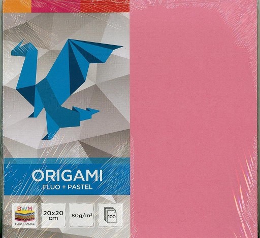 Farebný origami papier - 20 x 20 cm, 100 listov.