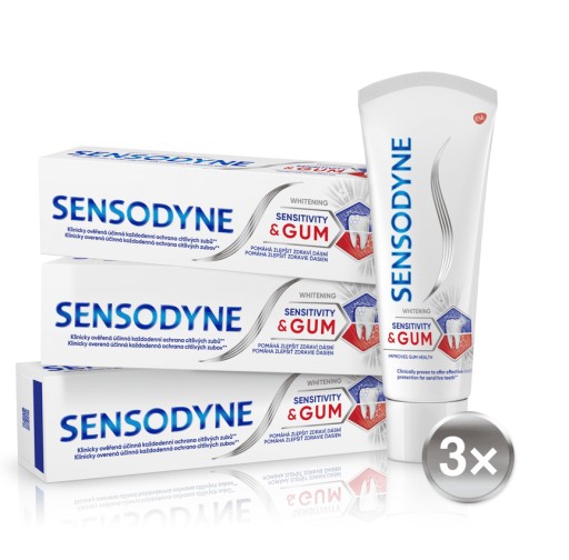Sensodyne Sensitivity a zubná pasta na ďasná