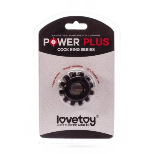 Lovetoy Power Plus krúžok na penis čierny priemer