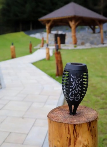 LED solárna lampa Fire Effect FLAME TORCH