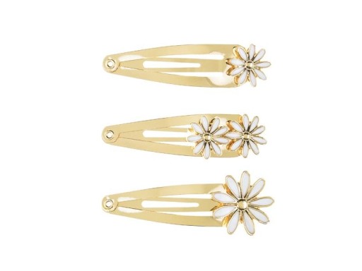 Sponky do vlasov Daisies Flowers Zlatá dekorácia