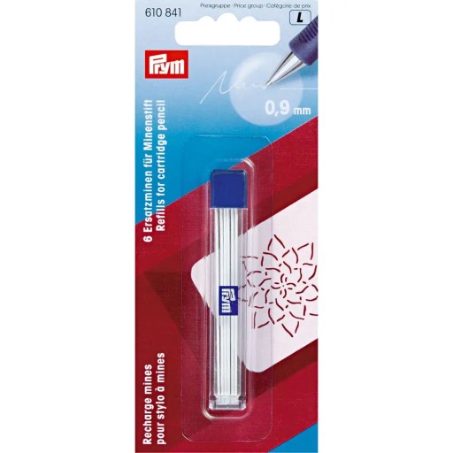 Prym 610-841 biele ceruzkové náplne, 6 ks pre mechanickú ceruzku