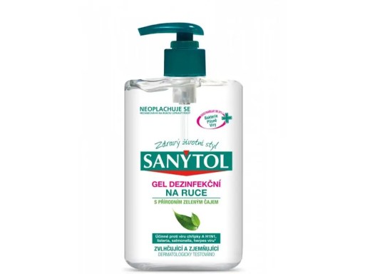 Sanytol Dezinfekčný gél na ruky zelený čaj 250 ml
