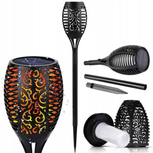 LED solárna lampa Fire Effect FLAME TORCH