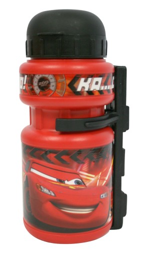 Detská fľaša na vodu + košík na fľašu Cars CARS 350 ml