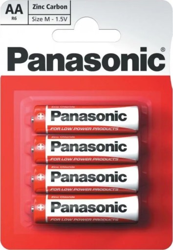 BATÉRIA R6 AA PANASONIC ZINC CARBON SET. 4KS