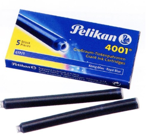 Dlhé modré náplne, 5 ks pero Pelikan