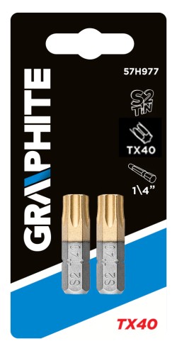 GRAFITOVÝ SKRUTKOVACÍ BIT TX40x25MM 2KS 57H977