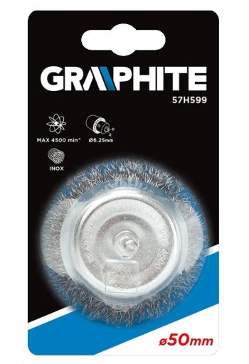 GRAPHITE Drôtená kefa na tvár 50mm 57H599