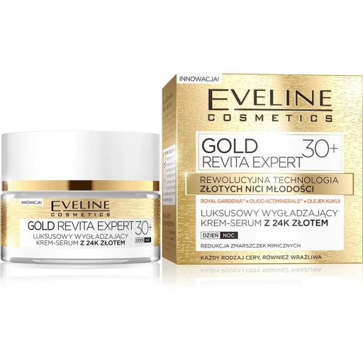 Krém-sérum Eveline Cosmetics Gold Revita Expert