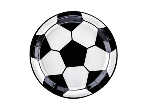 Futbalové taniere, 18 cm (1 balenie / 6 ks) na dekoráciu narodeninovej oslavy