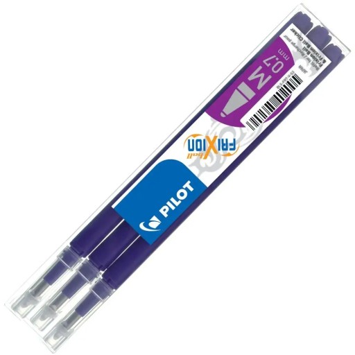 PILOT FRIXION Vymazateľná vložka 0,7 mm 3 kusy FIALOVÁ
