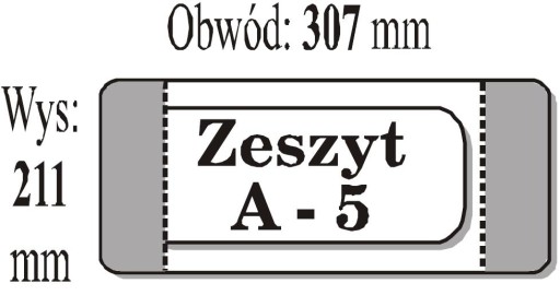 Obal na zošit A5, výška 210mm x obvod 307mm p50 IKS cena za 1ks