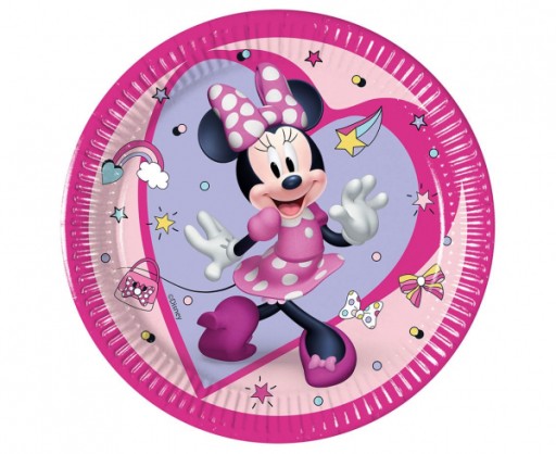 Papierové tanieriky Minnie Mouse 20 cm, 8 ks.