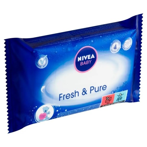 NIVEA BABY VLHČENÉ UBROUSKY PRE BABÁTKA FRESH & PURE 63KS