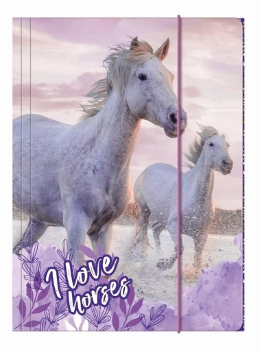 Skladačka s gumičkou A4 Horses 25 DERFORM