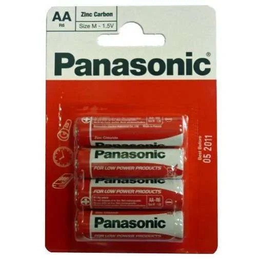 BATÉRIA R6 AA PANASONIC ZINC CARBON SET. 4KS