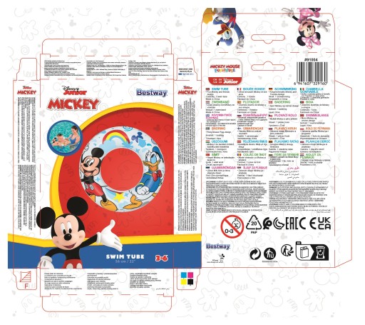 MICKEY MOUSE NAFUKOVACÍ PLÁVACÍ KRUH 56 CM