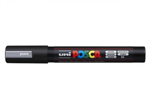 Pigmentový fix Posca. striebro (26). PC-5M UNI