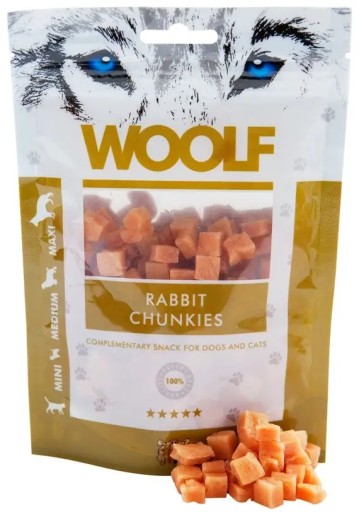 Woolf Rabbit Chunkies králičie kocky 100g