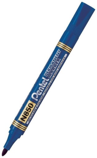 Permanentný popisovač Pentel N850 modrý s okrúhlym hrotom