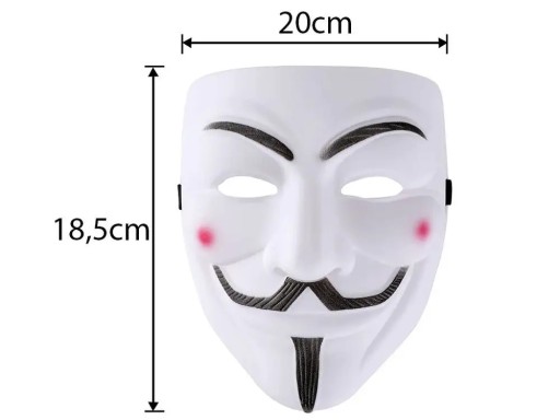 ANONYMNÁ MASKA VENDETTA ACTA PROTEST HALLOWEEN V