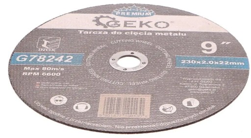Kovový rezací kotúč s hrúbkou 230 mm. 2mm INOX Geko