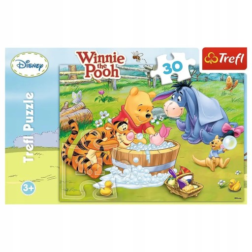 Puzzle 30 dielikov. Kúpeľ pre prasiatko