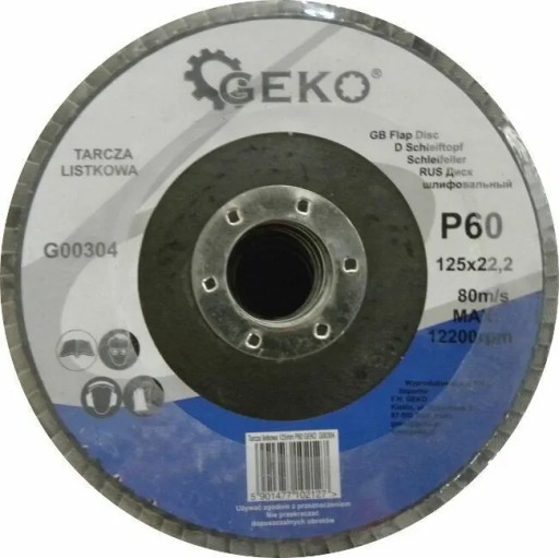 KOTOUČ KLAPACÍ GEKO 125mm P60