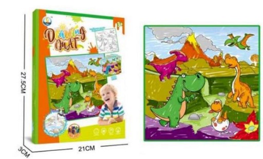 Umývateľná farbiaca podložka s dinosaurami