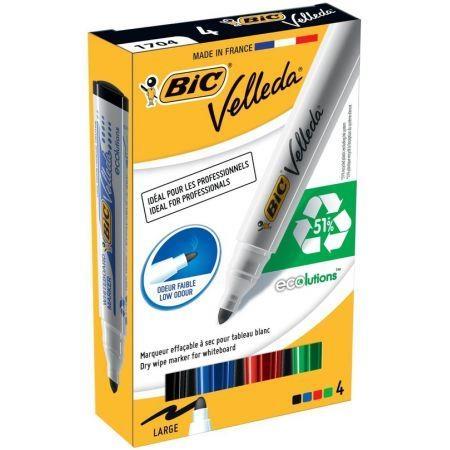 Popisovač Bic Velleda za sucha 4 ks